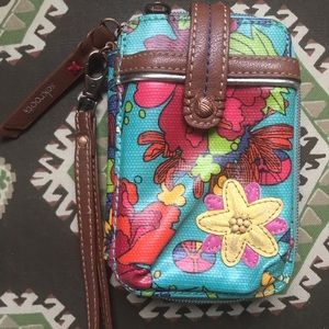 Sakroots Artist Circle wristlet smartphone wallet